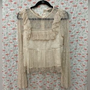 Women’s Cream Lace Top